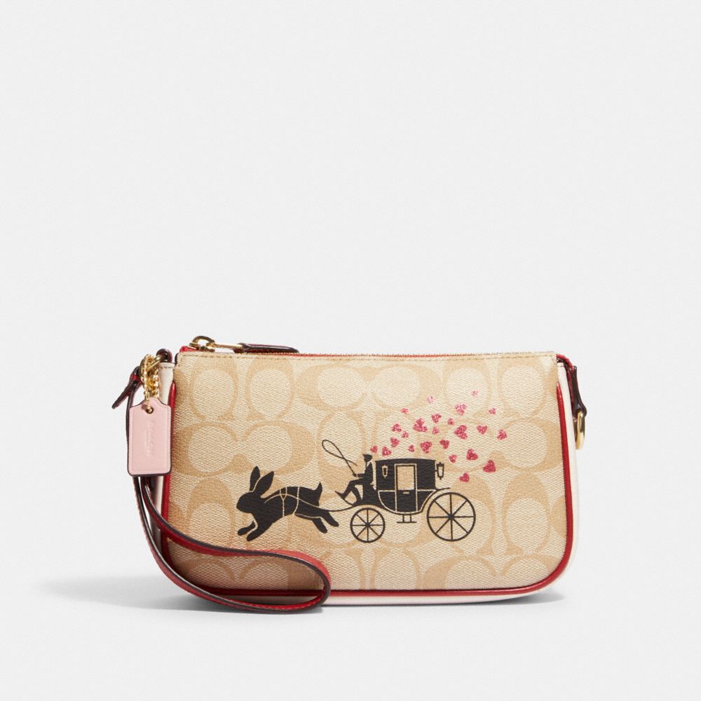 Lunar New Year Nolita 19 In Signature Canvas With Rabbit And Carriage - CE646 - Gold/Light Khaki Multi