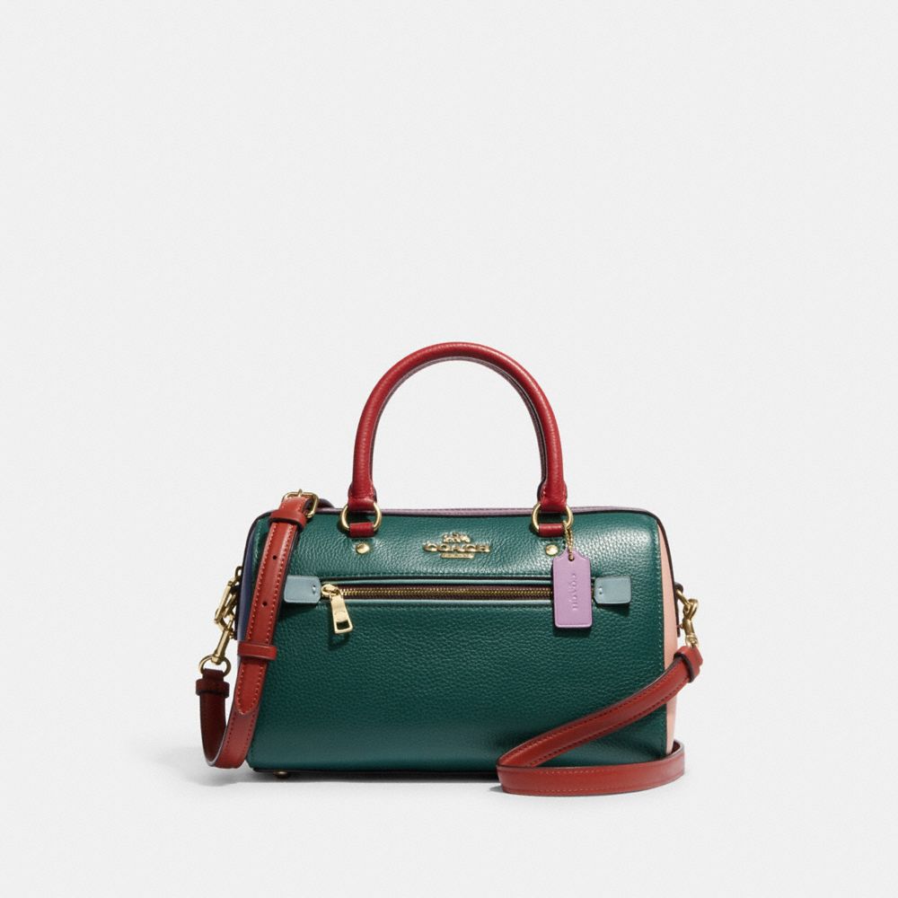 Rowan Satchel In Colorblock - CE648 - IM/Forest Multi