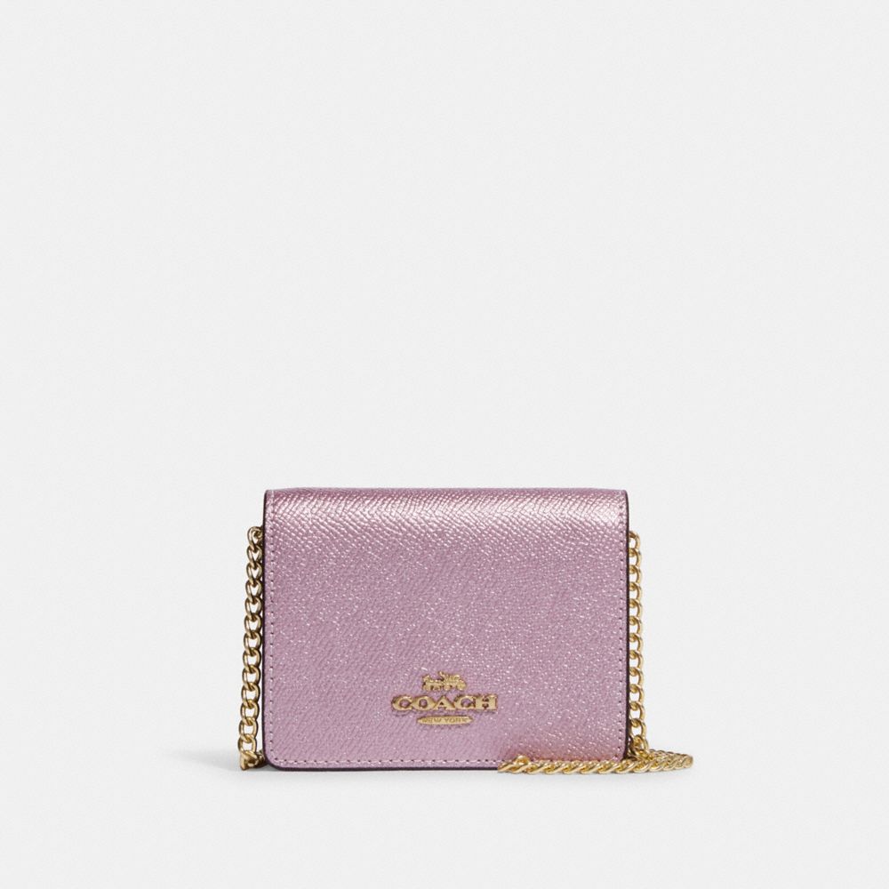 Mini Wallet On A Chain - CE666 - Im/Metallic Pink