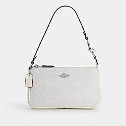 COACH CE698 Nolita 19 In Colorblock Signature Canvas SILVER/CHALK/GLACIER WHITE