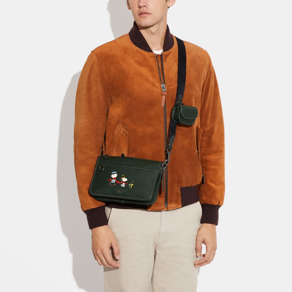 COACH X PEANUTS HERITAGE CONVERTIBLE CROSSBODY WITH SNOOPY MOTIF