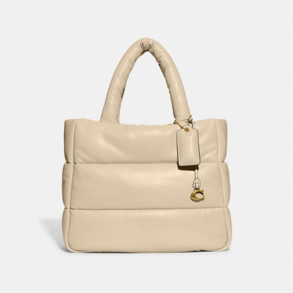 COACH CE722 Pillow Tote Brass/Ivory