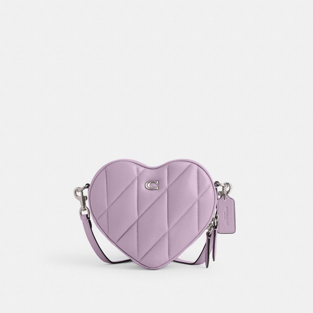 HEART CROSSBODY WITH QUILTING-LH/Soft Purple
