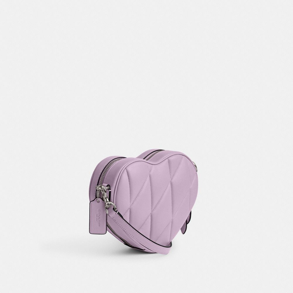 HEART CROSSBODY WITH QUILTING-LH/Soft Purple