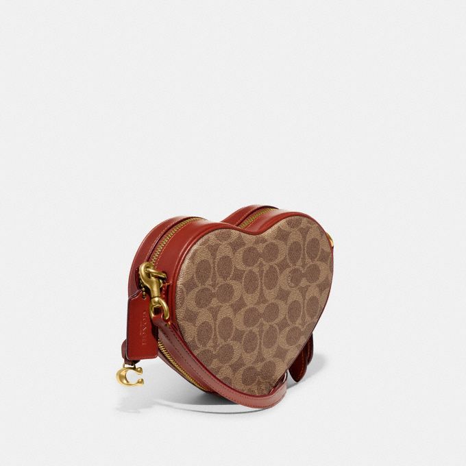 COACH Official Site Official page | HEART CROSSBODY IN SIGNATURE CANVAS