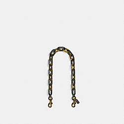 COACH CE728 Link Chain Strap BRASS/PEWTER