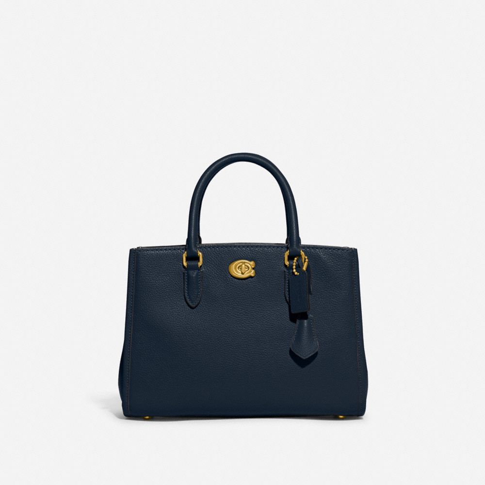 COACH CE732 Brooke Carryall 28 BRASS/MIDNIGHT NAVY