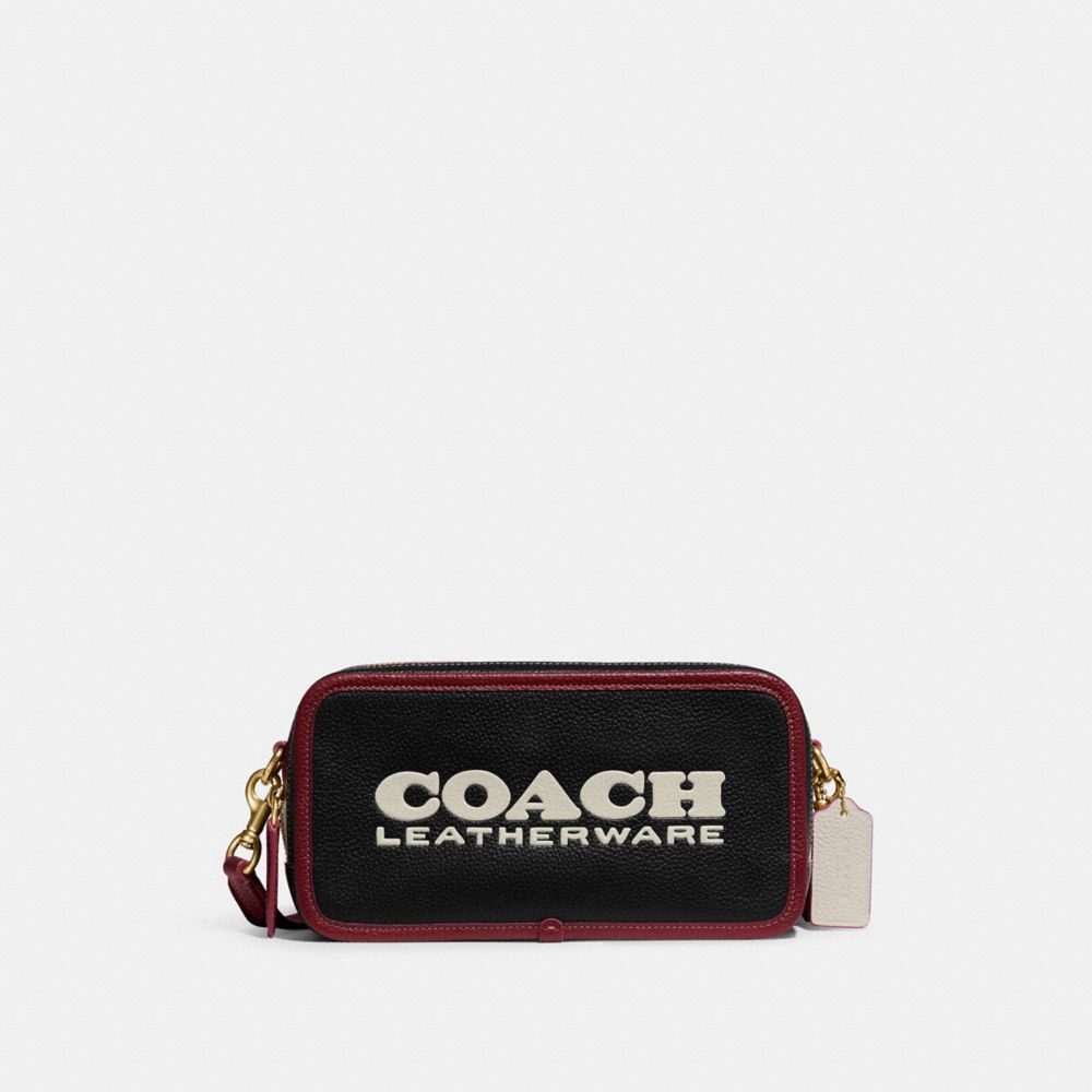 COACH CE735 Kia Camera Bag In Colorblock BRASS/BLACK MULTI