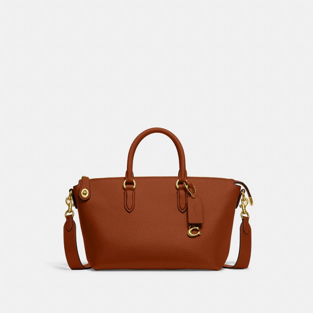 COACH CE741 Cara Satchel Brass/Burnished Amber