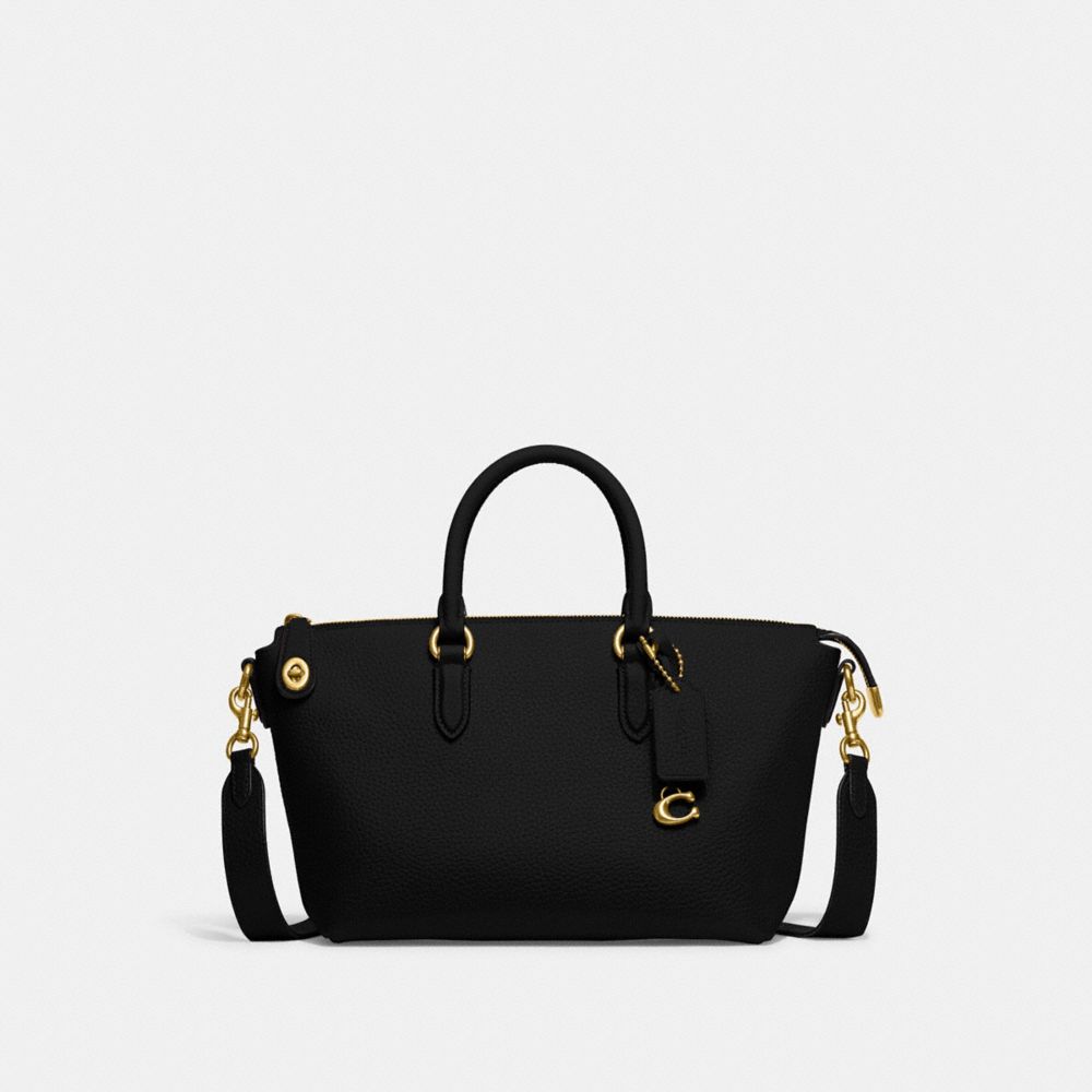 COACH CE741 Cara Satchel Brass/Black