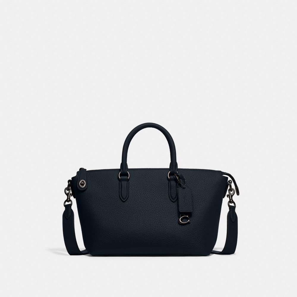 CE741 - Cara Satchel Pewter/Midnight Navy