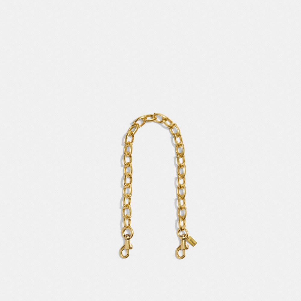 COACH CE745 Signature Link Chain Strap Brass