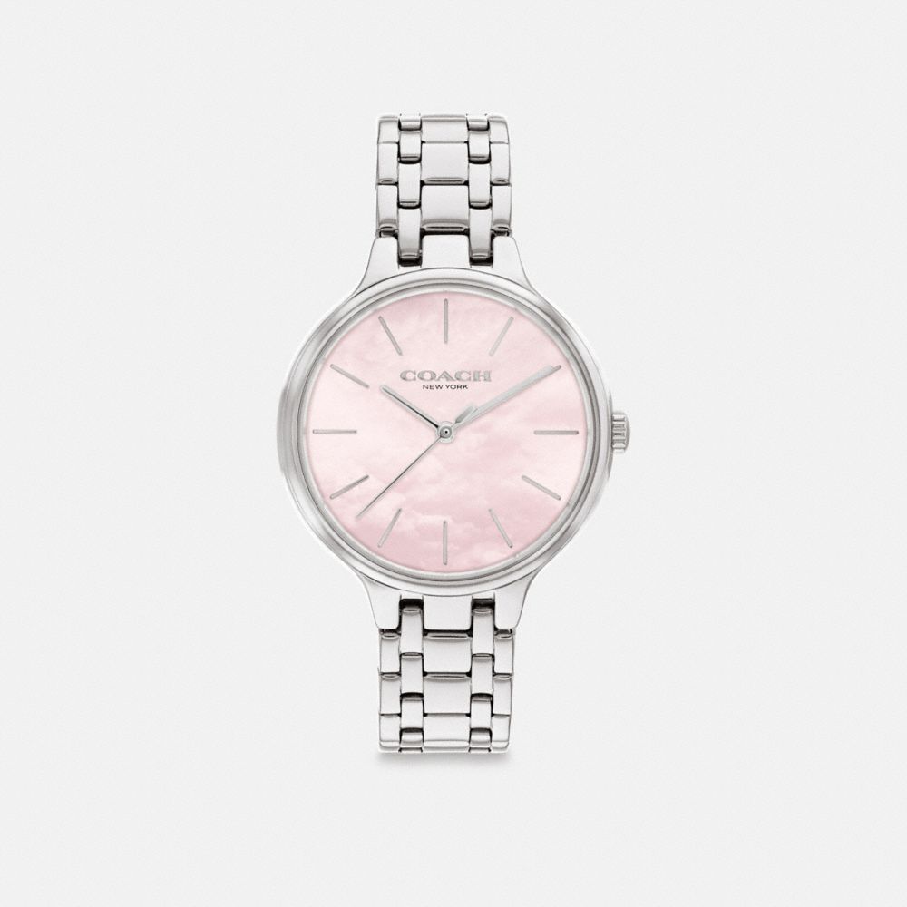 COACH CE751 Josie Watch, 34 Mm Stainless Steel/ Pink