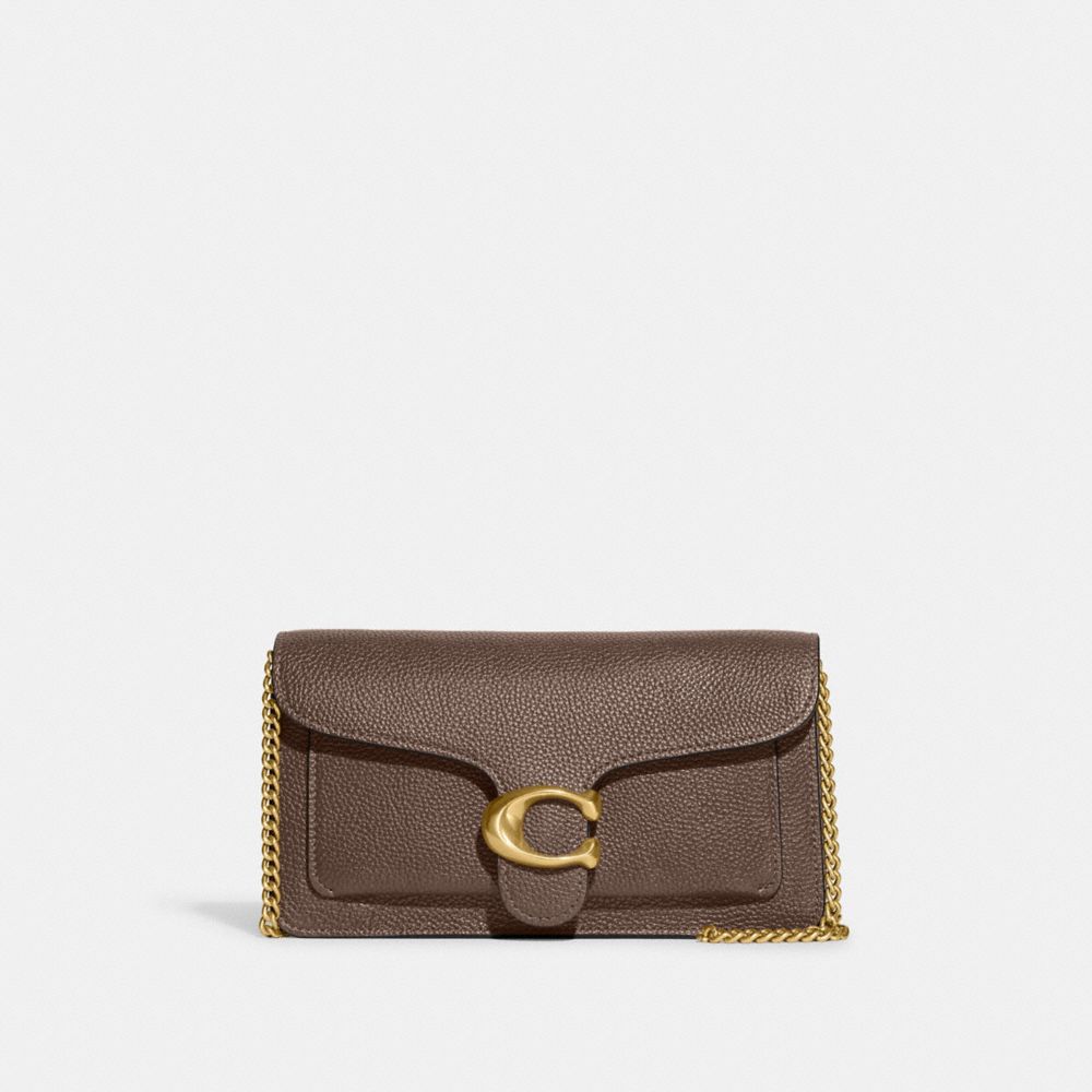 Tabby Chain Clutch - CE772 - Brass/Dark Stone
