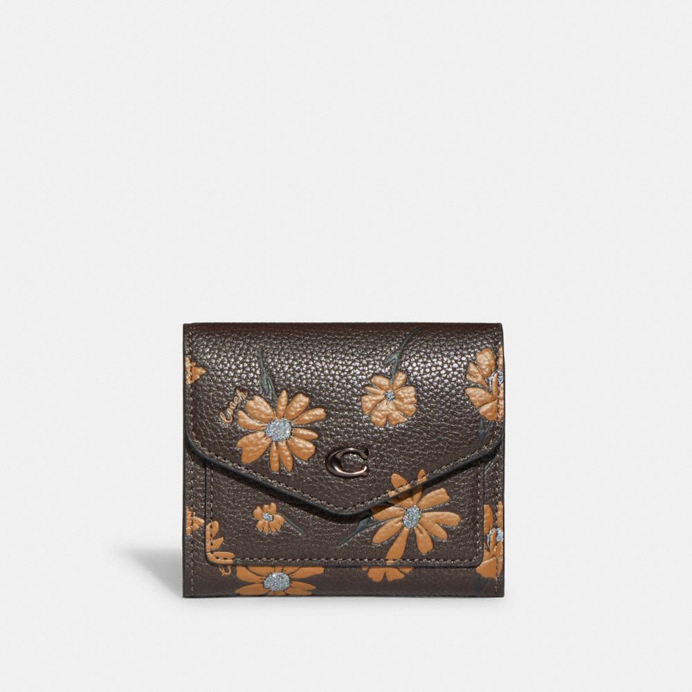 COACH CE777 Wyn Small Wallet With Floral Print Pewter/Multi