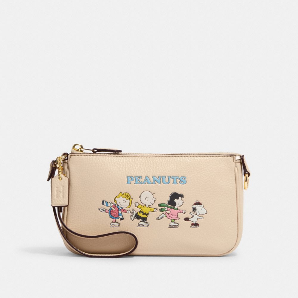 COACH CE858 Coach X Peanuts Nolita 19 With Snoopy And Friends Motif GOLD/IVORY MULTI