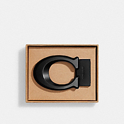 COACH CE864 Boxed Sculpted Signature Belt Buckle BLACK