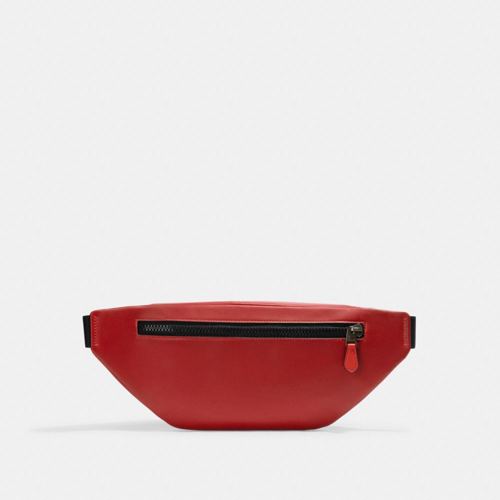TRACK BELT BAG IN COLORBLOCK SIGNATURE CANVAS WITH COACH STAMP