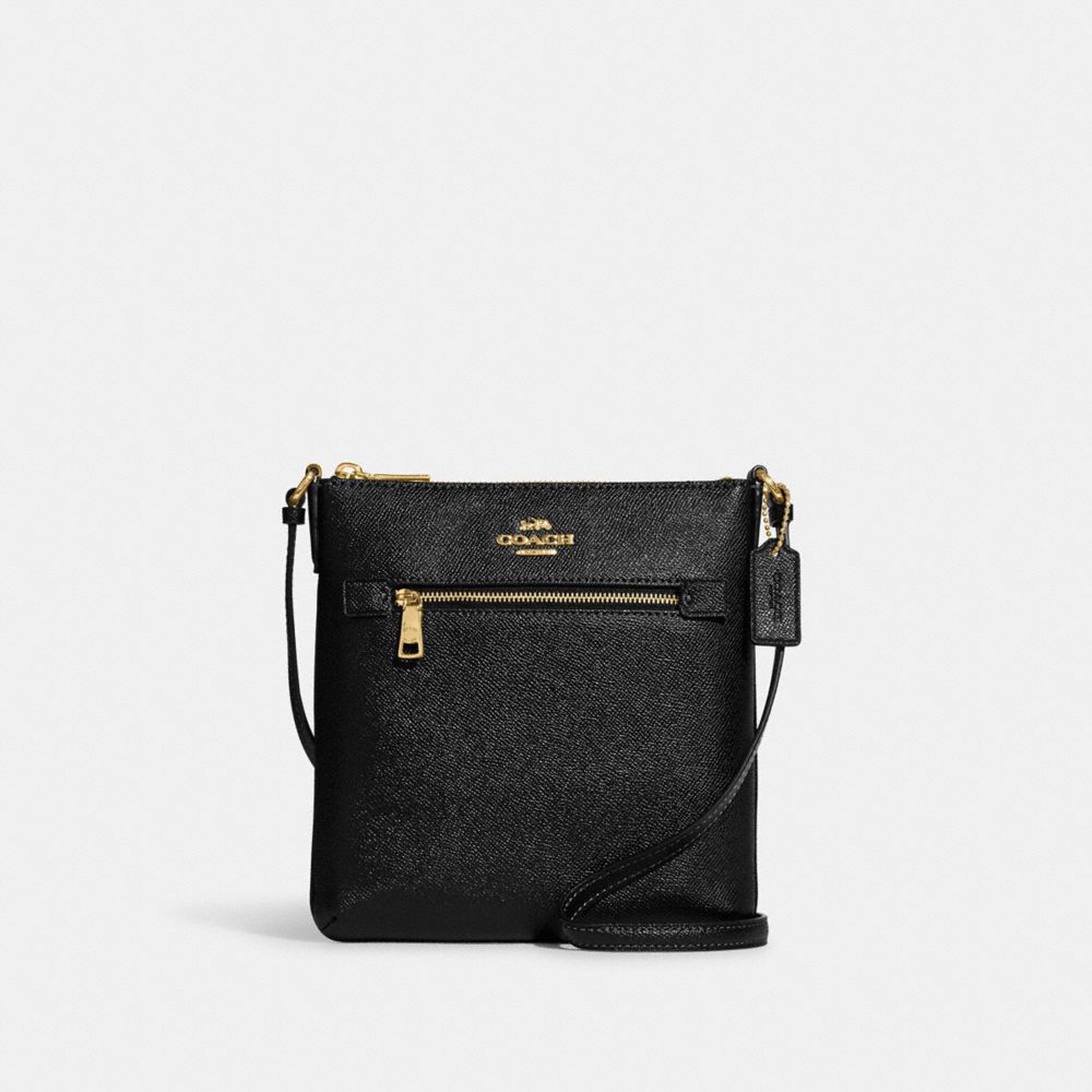 COACH CE871 Mini Rowan File Bag Gold/Black