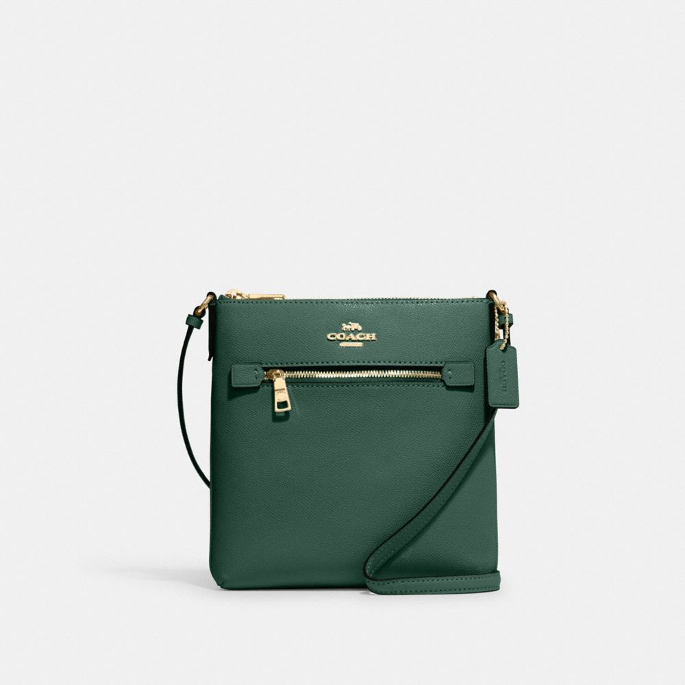 COACH CE871 Mini Rowan File Bag IM/DARK PINE