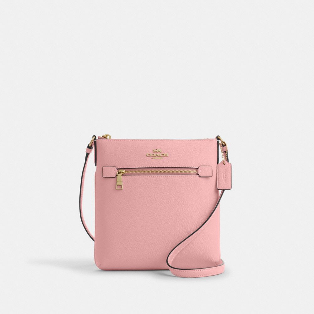 COACH CE871 Mini Rowan File Bag GOLD/LIGHT BLUSH