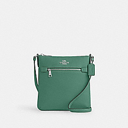 COACH CE871 Mini Rowan File Bag SILVER/BRIGHT GREEN