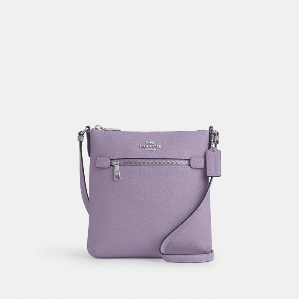 COACH CE871 Mini Rowan File Bag SILVER/LIGHT VIOLET