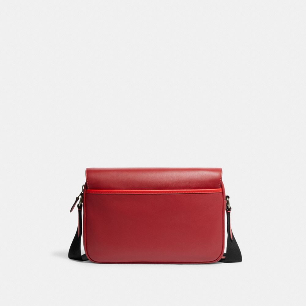 TRACK CROSSBODY IN COLORBLOCK SIGNATURE CANVAS WITH COACH STAMP