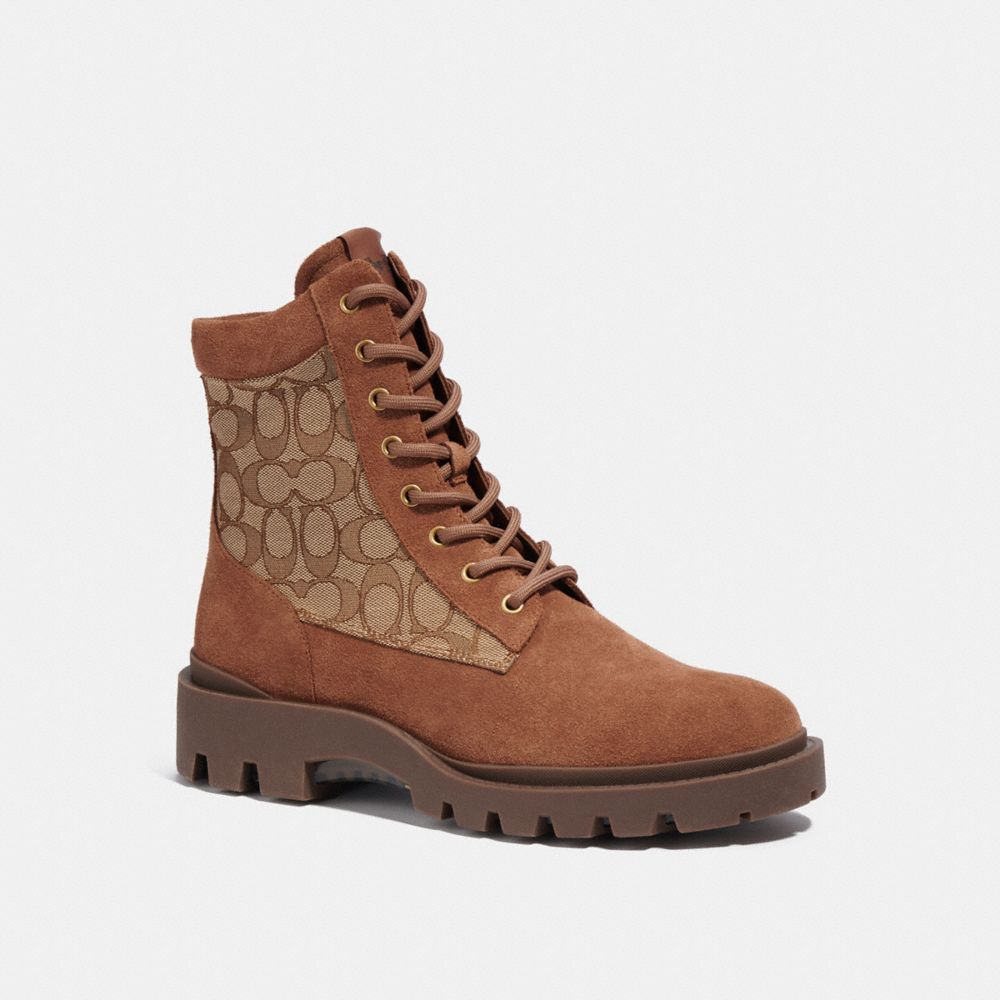 COACH CE954 Citysole Boot With Signature Jacquard Vintage Khaki