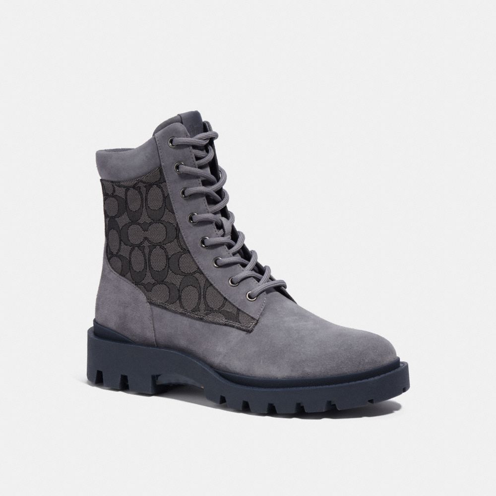 COACH CE954 Citysole Boot With Signature Jacquard INDUSTRIAL GREY