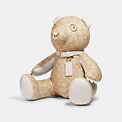 Collectible Bear In Signature Canvas - CE974 - Gold/Light Khaki Chalk