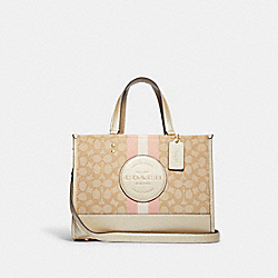 COACH CE984 Dempsey Carryall In Signature Jacquard With Stripe And Coach Patch IM/LT KHAKI/METALLIC SOFT GOLD