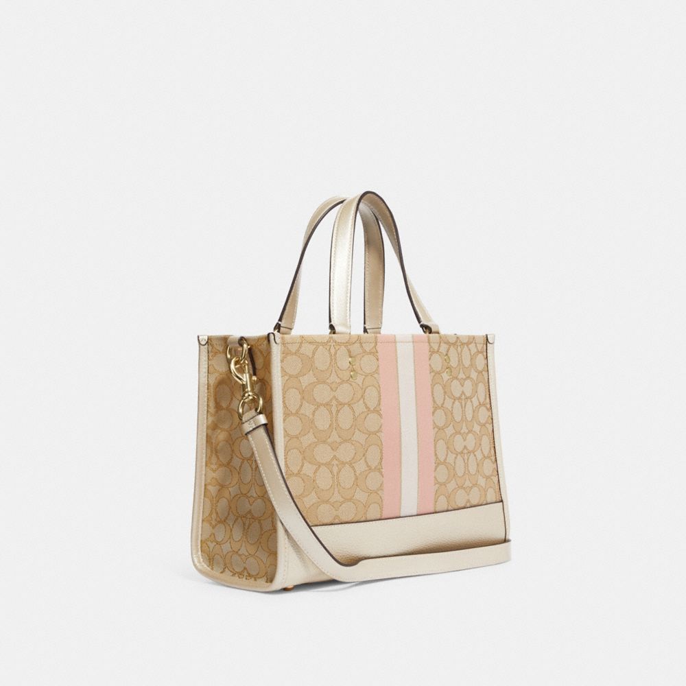 DEMPSEY CARRYALL IN SIGNATURE JACQUARD WITH STRIPE AND COACH PATCH
