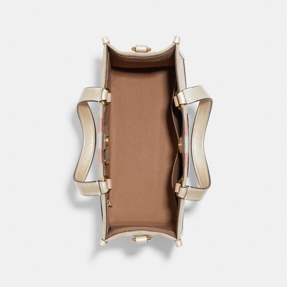 DEMPSEY CARRYALL IN SIGNATURE JACQUARD WITH STRIPE AND COACH PATCH