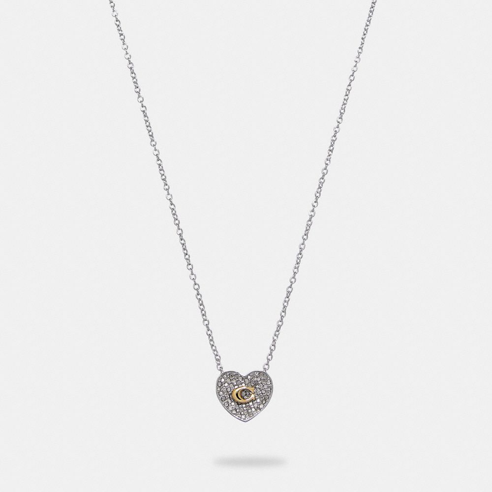CE993 - Pegged Signature Heart Necklace GOLD/SILVER