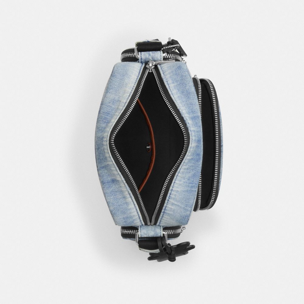 FLETCHER CROSSBODY BAG IN LOVED SIGNATURE DENIM