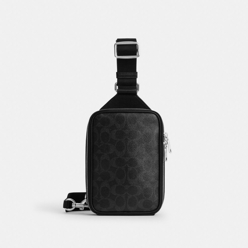 Ray Pack In Signature Canvas - CEB55 - Silver/Black Signature