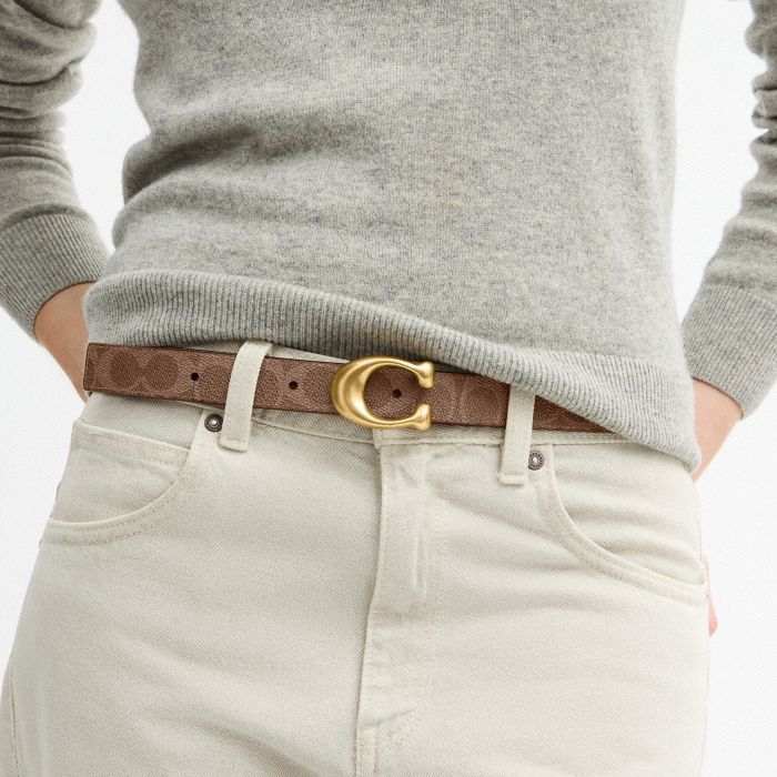 SCULPTED C BUCKLE REVERSIBLE BELT, 25MM