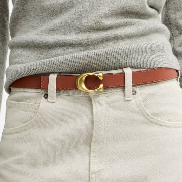 SCULPTED C BUCKLE REVERSIBLE BELT, 25MM
