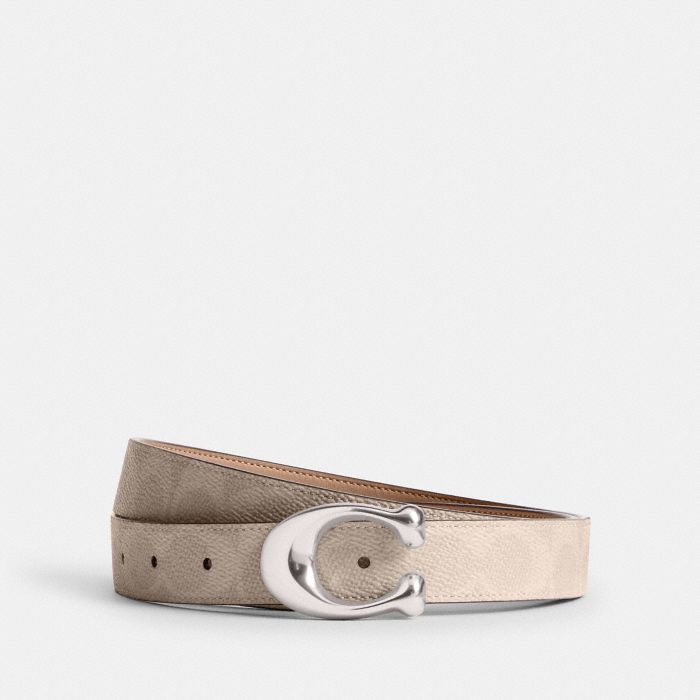 SCULPTED C 針釦雙面皮帶，25MM