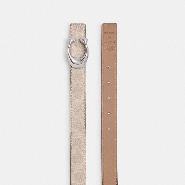 SCULPTED C 針釦雙面皮帶，25MM