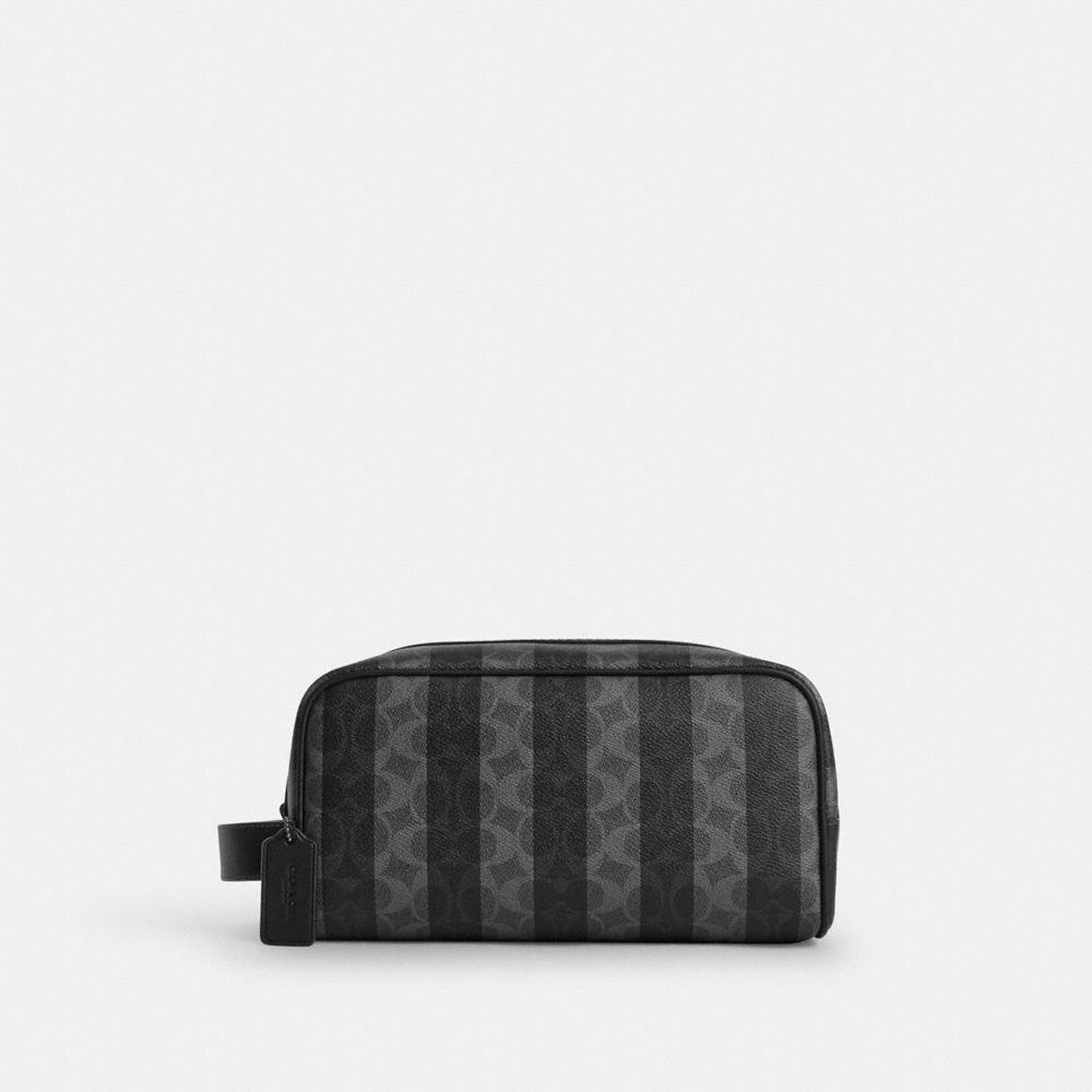 Large Travel Kit In Signature Canvas - CEB79 - Gunmetal/Black/Grey