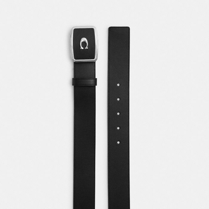 經典 SIGNATURE PLAQUE 針釦皮帶，38MM