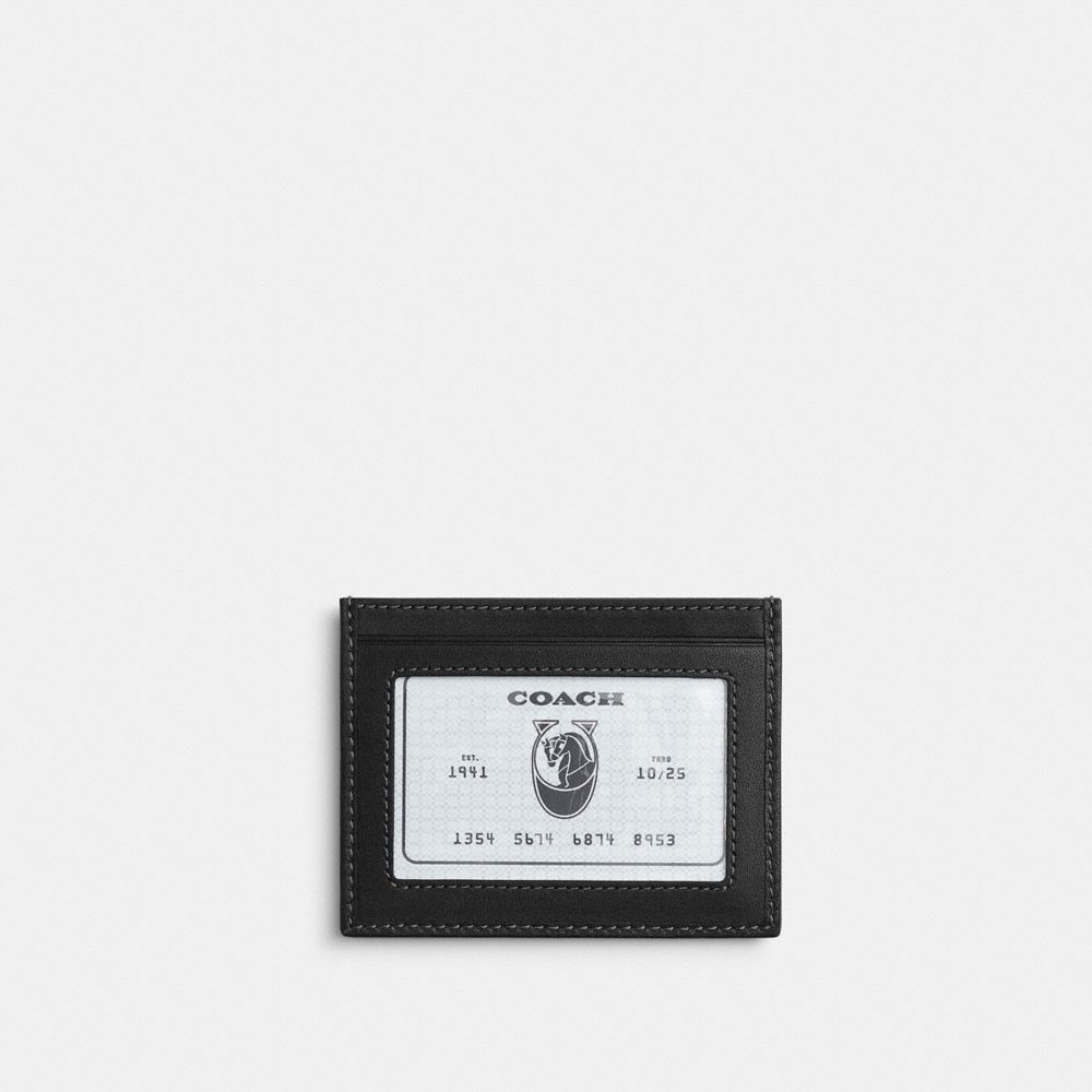 SLIM ID CARD CASE IN LOVED SIGNATURE DENIM