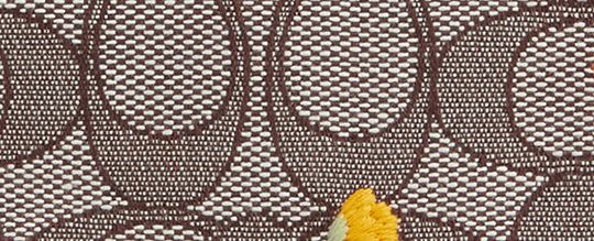LONG ZIP AROUND WALLET IN SIGNATURE JACQUARD WITH FLORAL EMBROIDERY