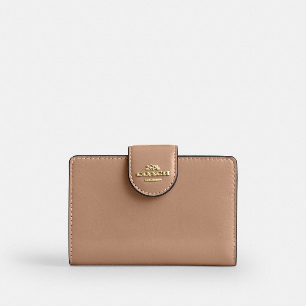 Medium Corner Zip Wallet - CEC33 - Gold/Taupe