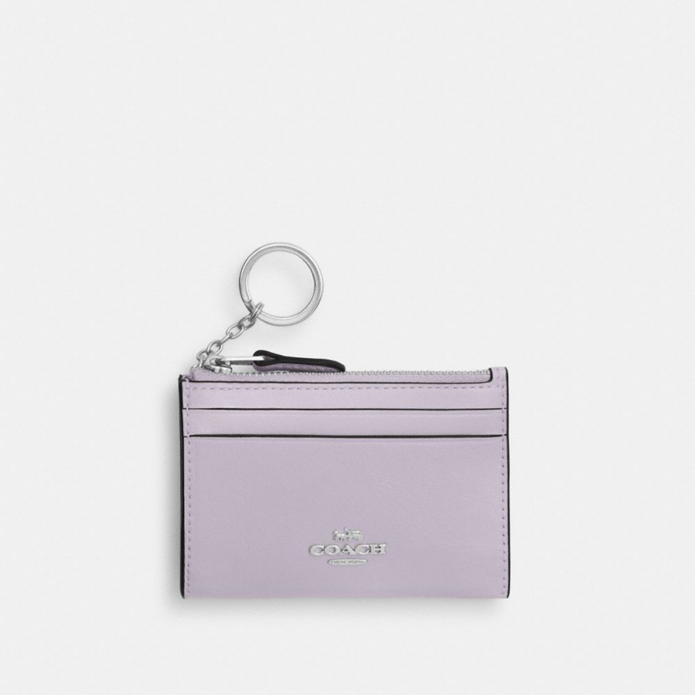 COACH CEC47 Mini Skinny Id Case SILVER/LIGHT AMETHYST