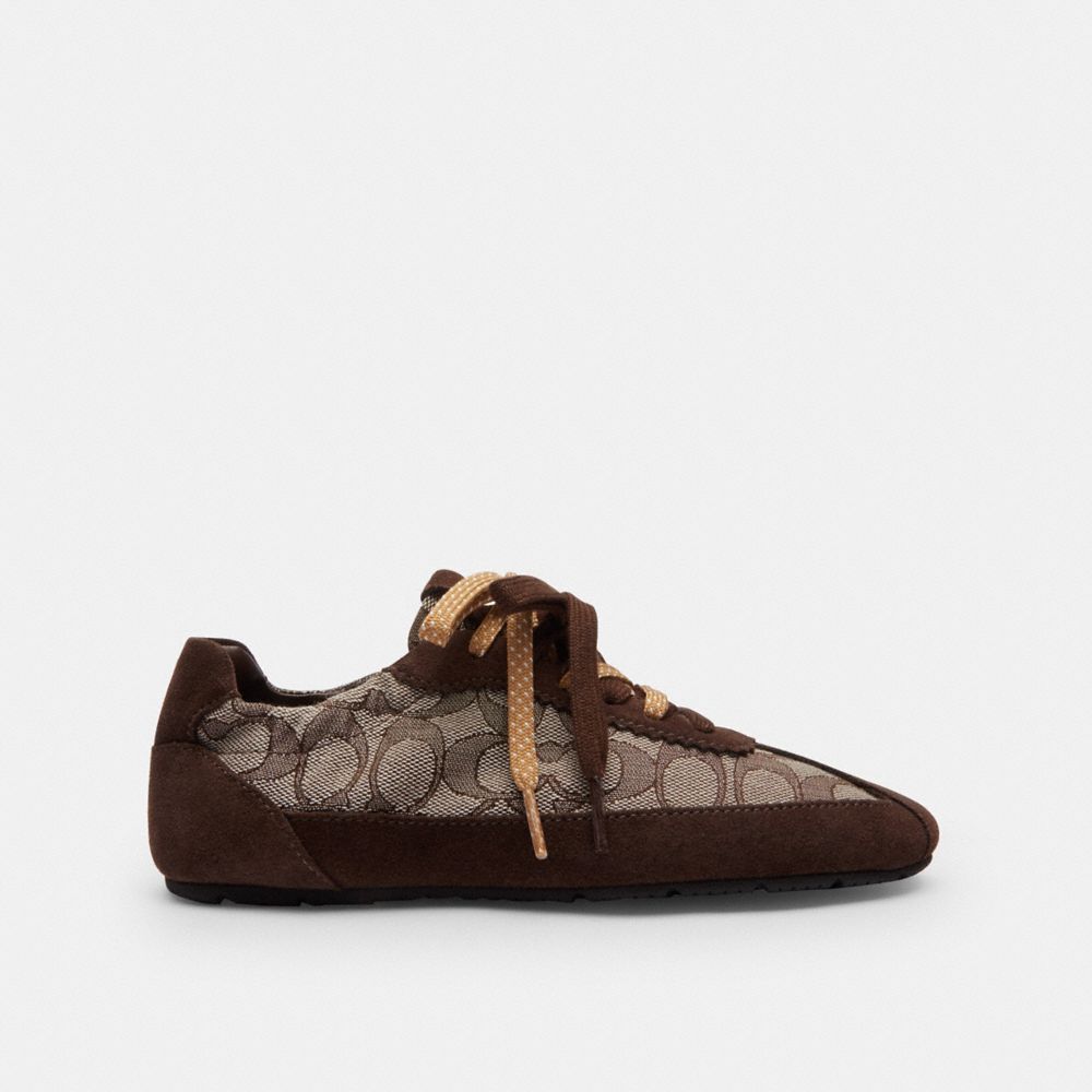 COACH コーチ バレエシューズ SOFT SNEAKER IN SIGNATURE JACQUARD