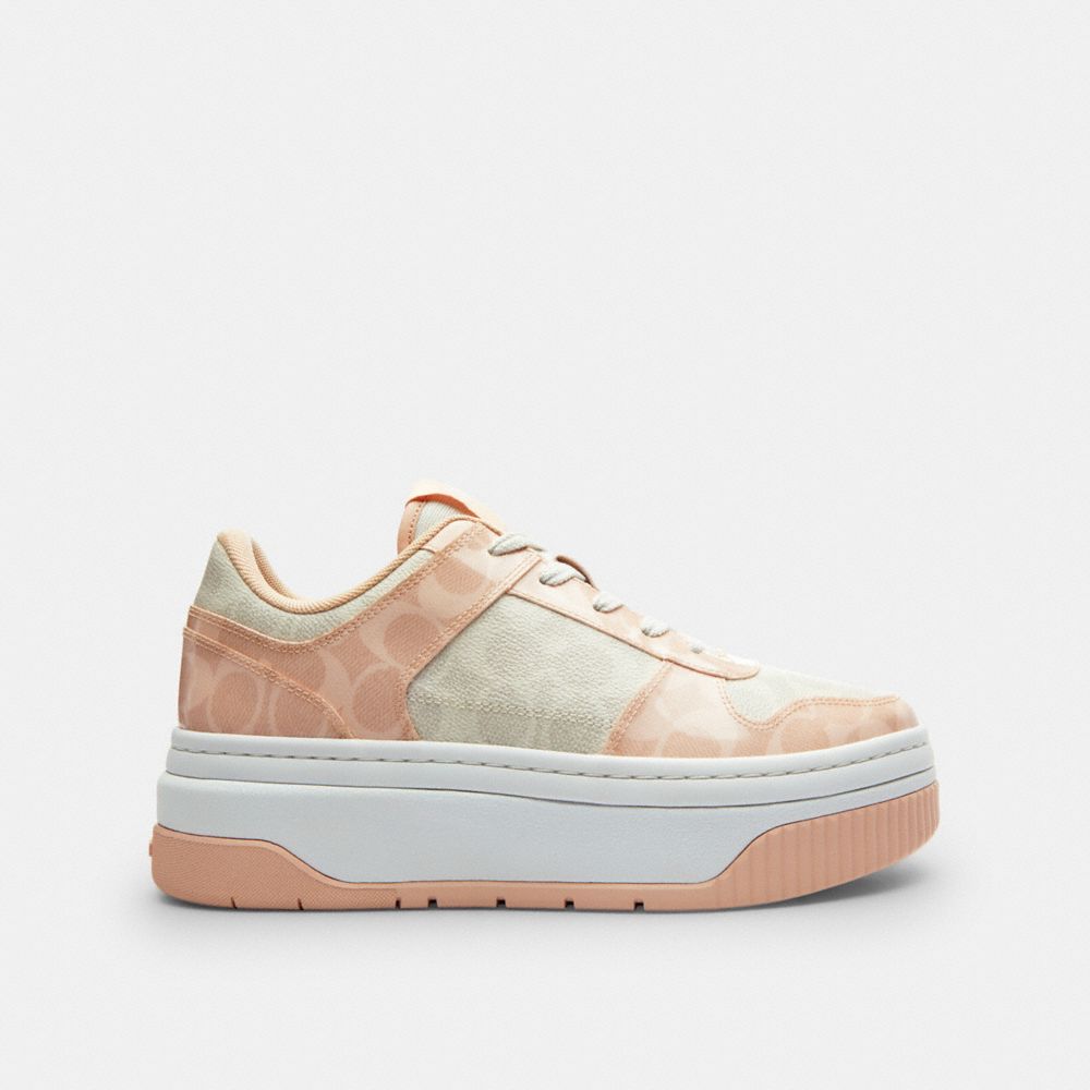 PLATFORM SNEAKER IN SIGNATURE CANVAS