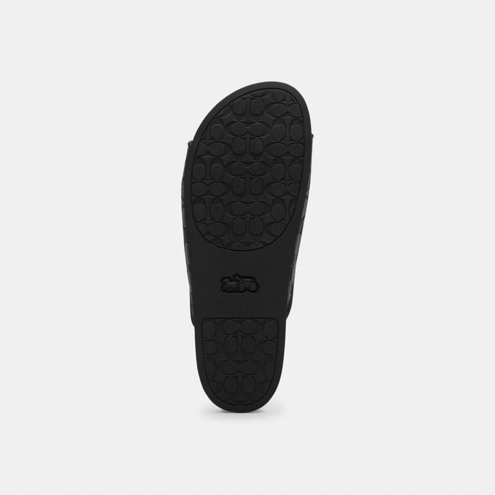 TWO BAND BUCKLE SANDAL IN SIGNATURE JACQUARD